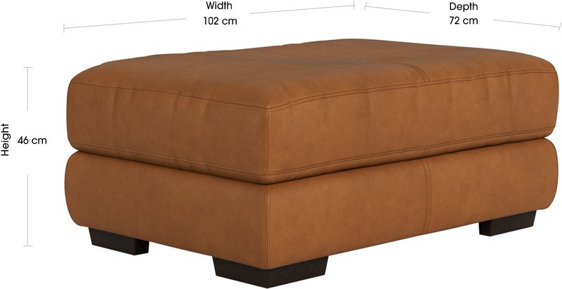 BARRET Leather Ottoman dimensions
