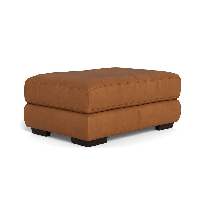 BARRET Leather Ottoman side angle view png