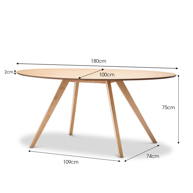 CAROL ELBA Dining table dimensions