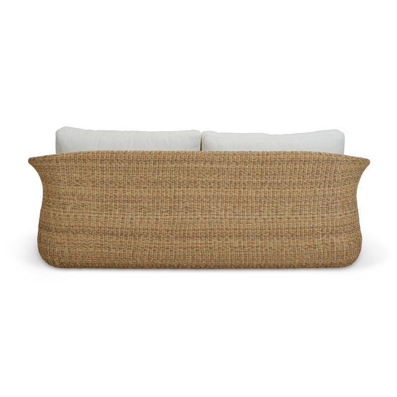 Cane Sofa with chair back side view