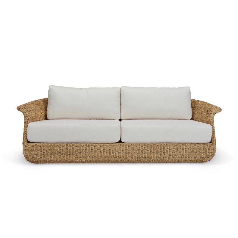 Cane Sofa with chair front view png