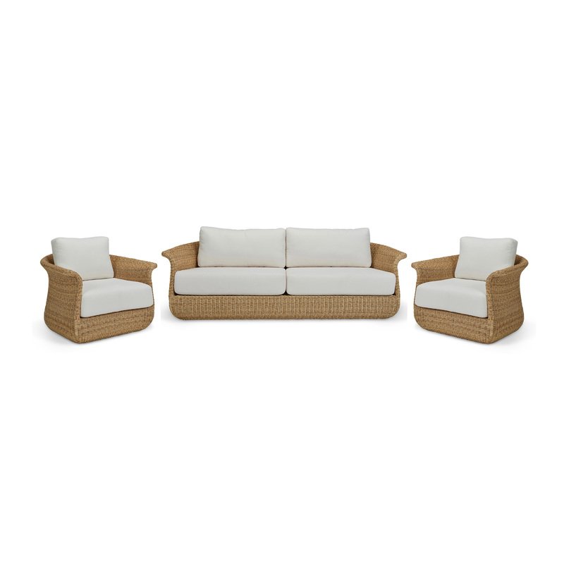 Cane Sofa with chair png