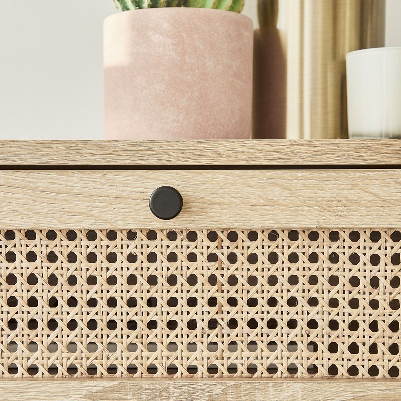 Console Table handle closeup view