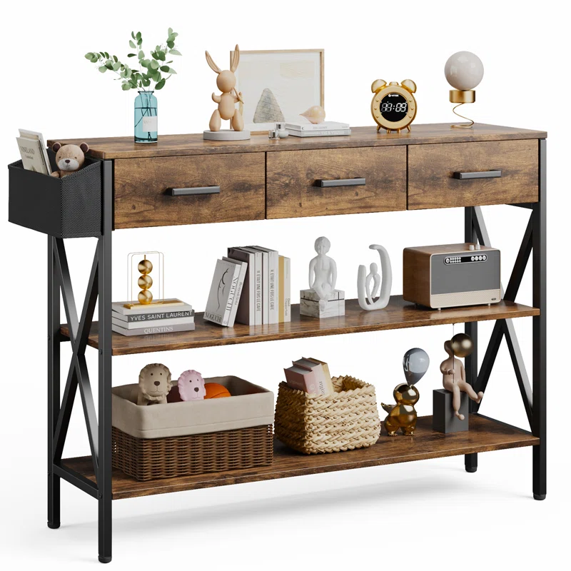 Console Table isometric view with dimentions