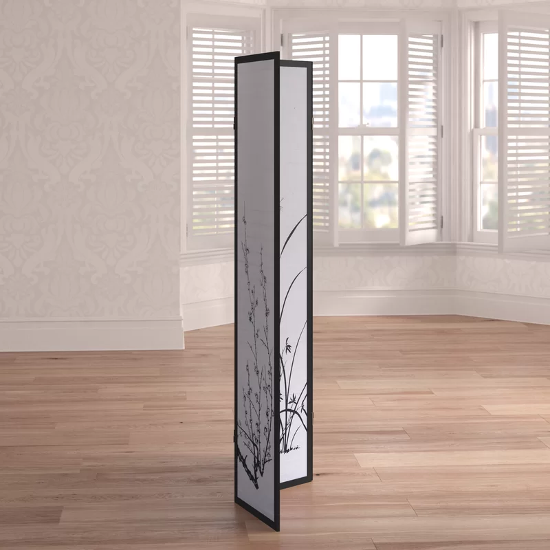 H Solid Wood Folding Room Divider actual view