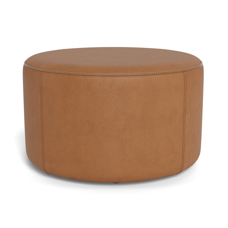 LUNE Leather Ottoman front view png