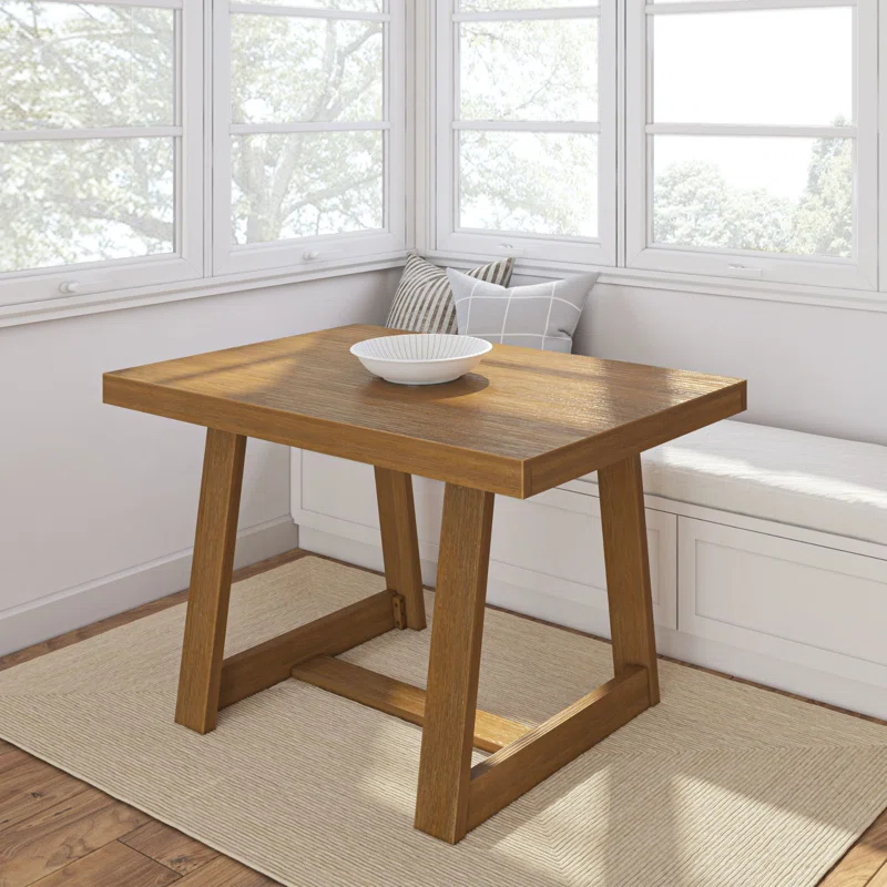 Linzy Solid Wood Dining Table in small space