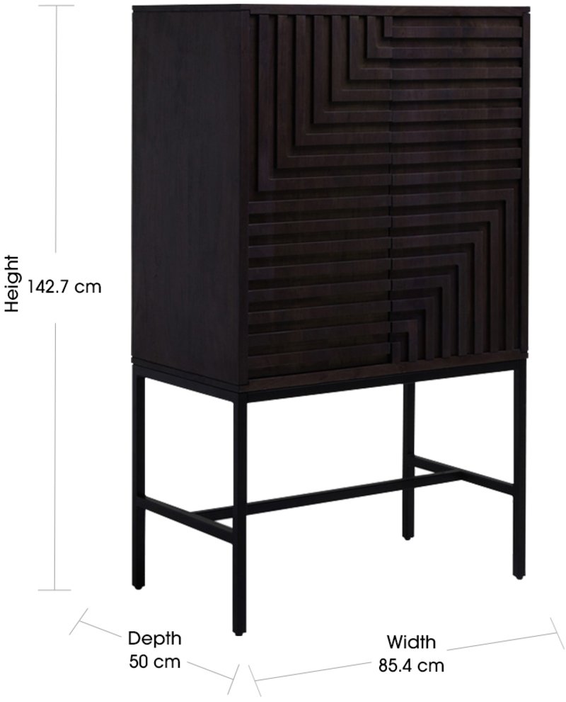 MAZE Bar Cabinet dimensions