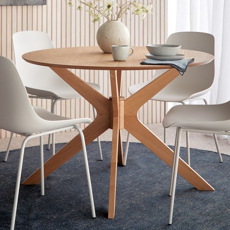 MILFORD Dining Table closeup living room
