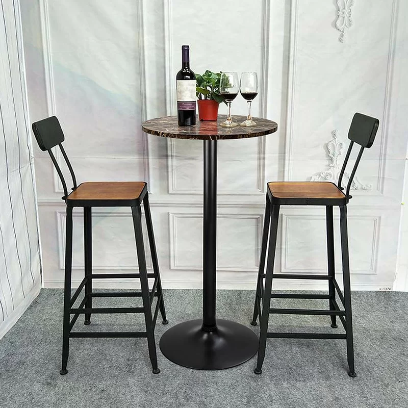 Mahnomen Counter Height 39.5'' Pedestal Dining Table couple set
