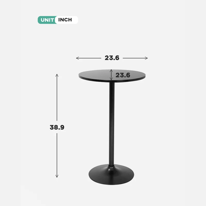 Mahnomen Counter Height 39.5'' Pedestal Dining Table dimensions