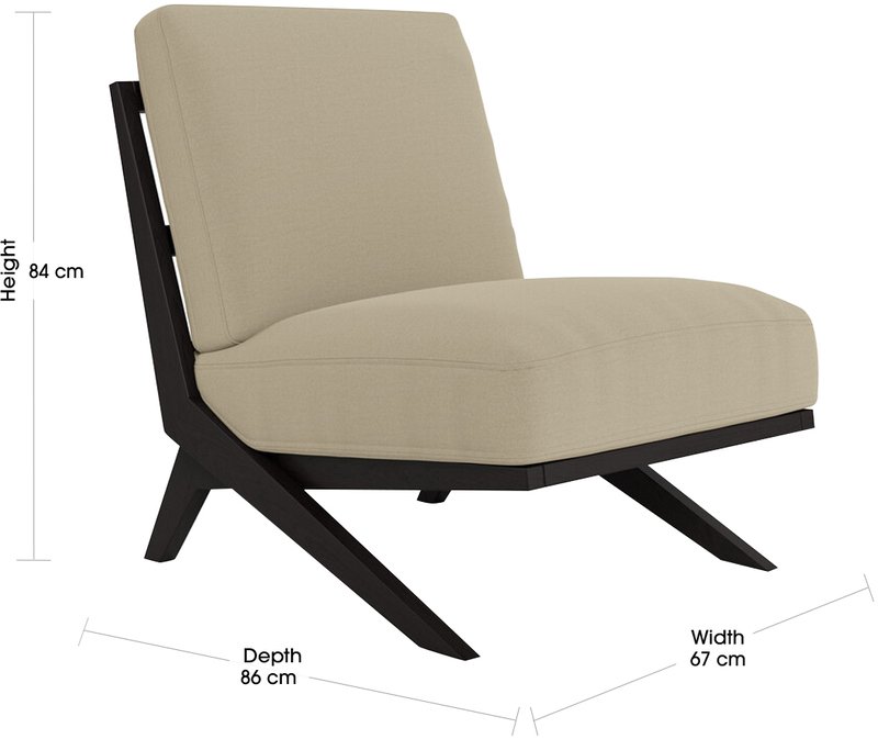 PALM SPRINGS Fabric Occasional Chair dimensions
