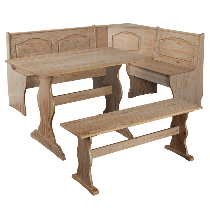 Padstow 3 - Piece Pine Trestle Dining Set png