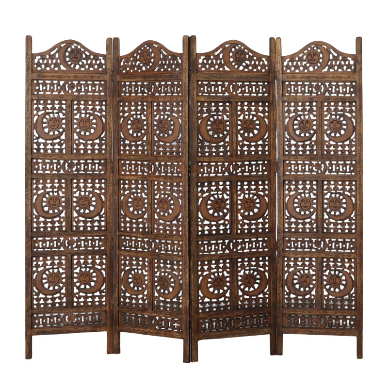 Panel Folding Room Divider open pannel front view png