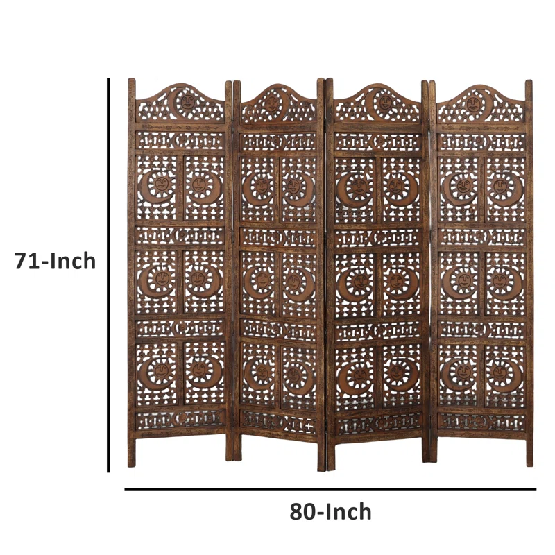 Panel Folding Room Divider with dimentions