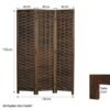 Screen Room Divider 3 Pieces with dimentions