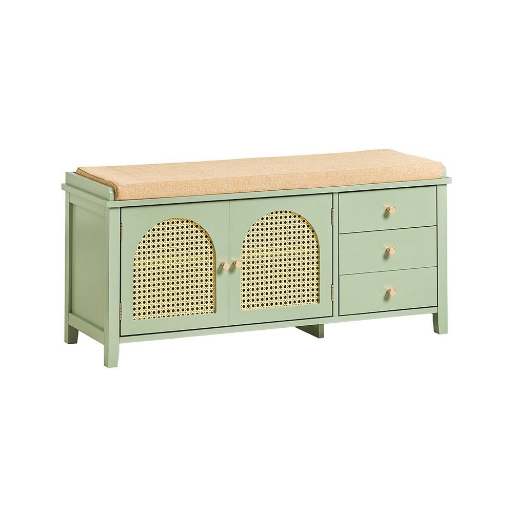 Shoe bench with seat and grid-look isometric view png