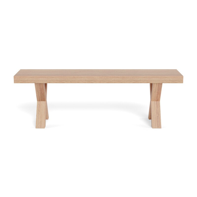 Solid Dining Bench front view png