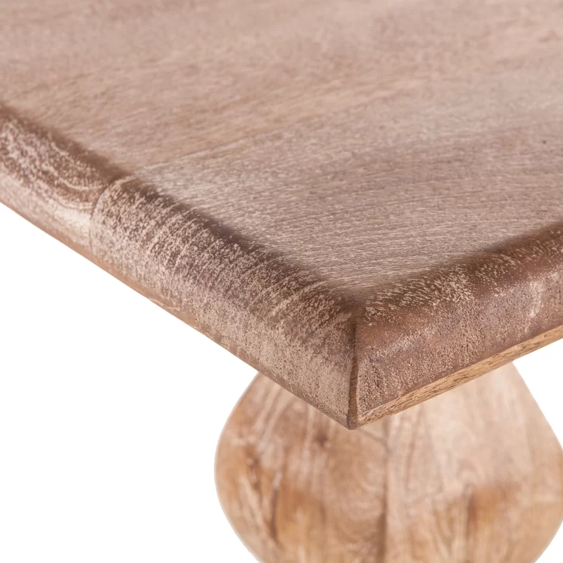 Solid Wood Bench closeup view
