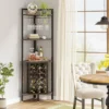 18 Bottle Floor Wine and Glass Rack living room view