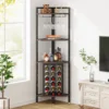 18 Bottle Floor Wine and Glass Rack onsite view