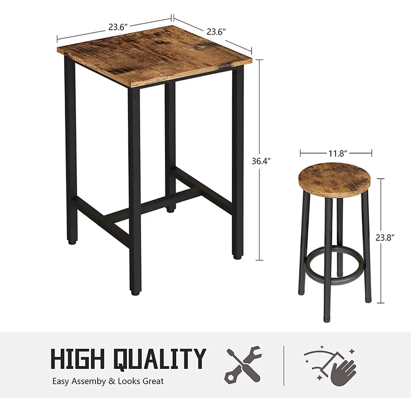 3 Piece Dining Set with all dimentions