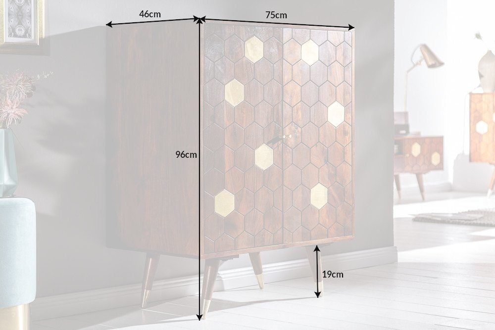 Bar cabinet MYSTIC LIVING withh all dimentions required