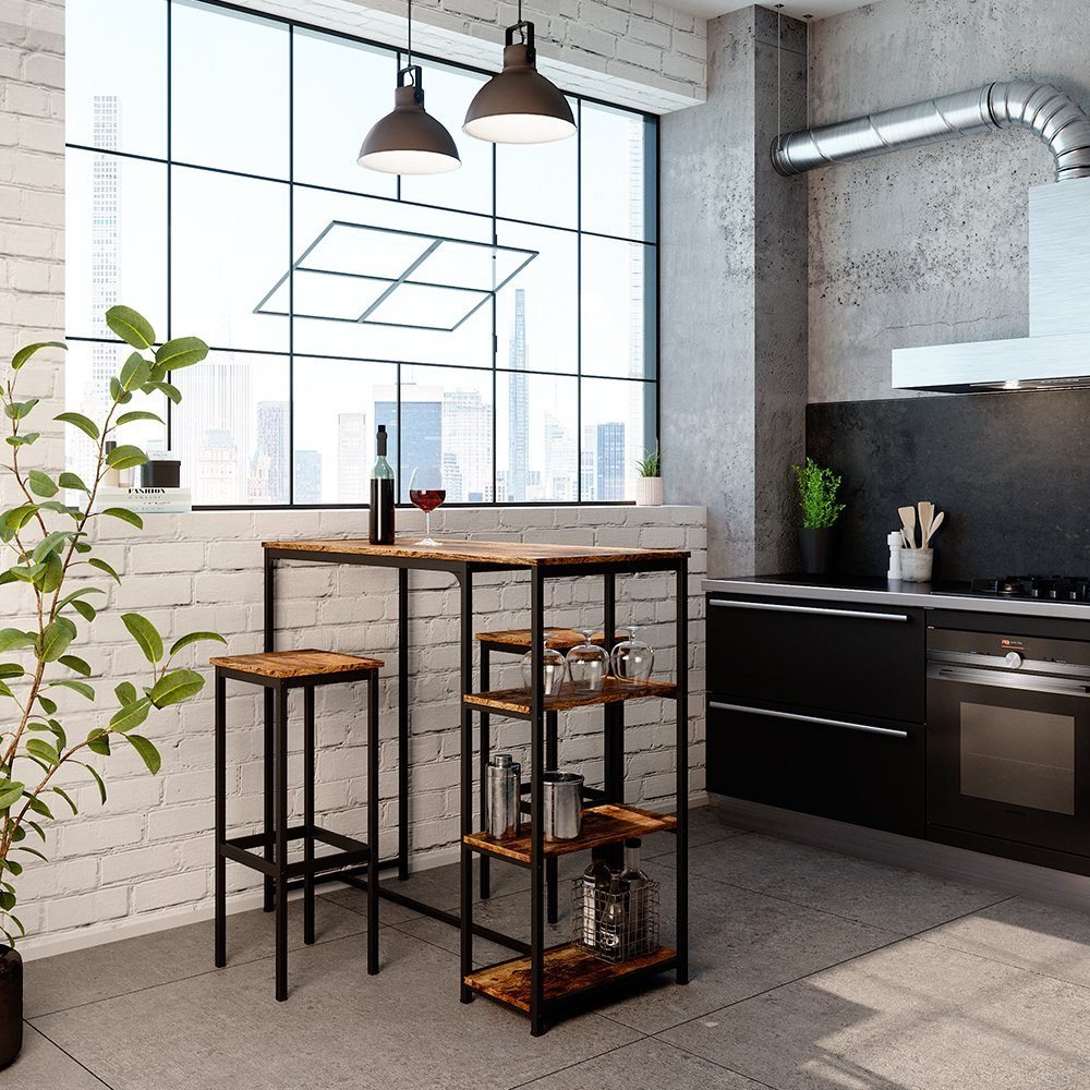 Bar table bistro table kitchen on site view