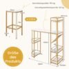 Bar table with set of 2 stool all dimentions