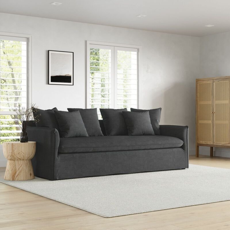 CORKY Side Table side by sofa