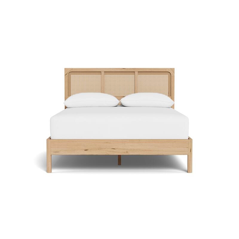 Cane-Wood Bed front view