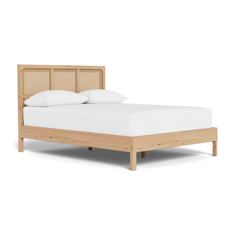 Cane-Wood Bed isometric view png
