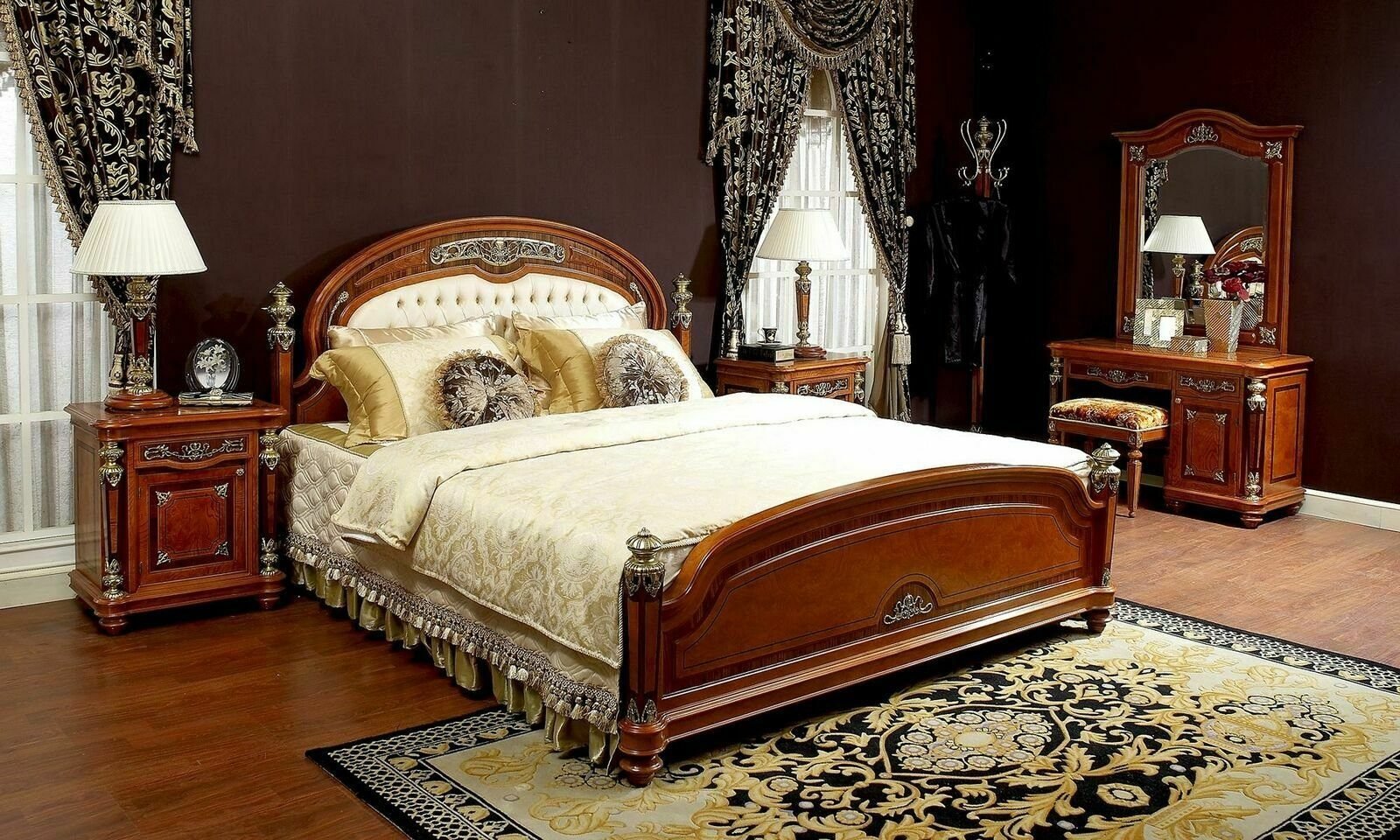Complete Bedroom Luxury Antique Bed actual site view