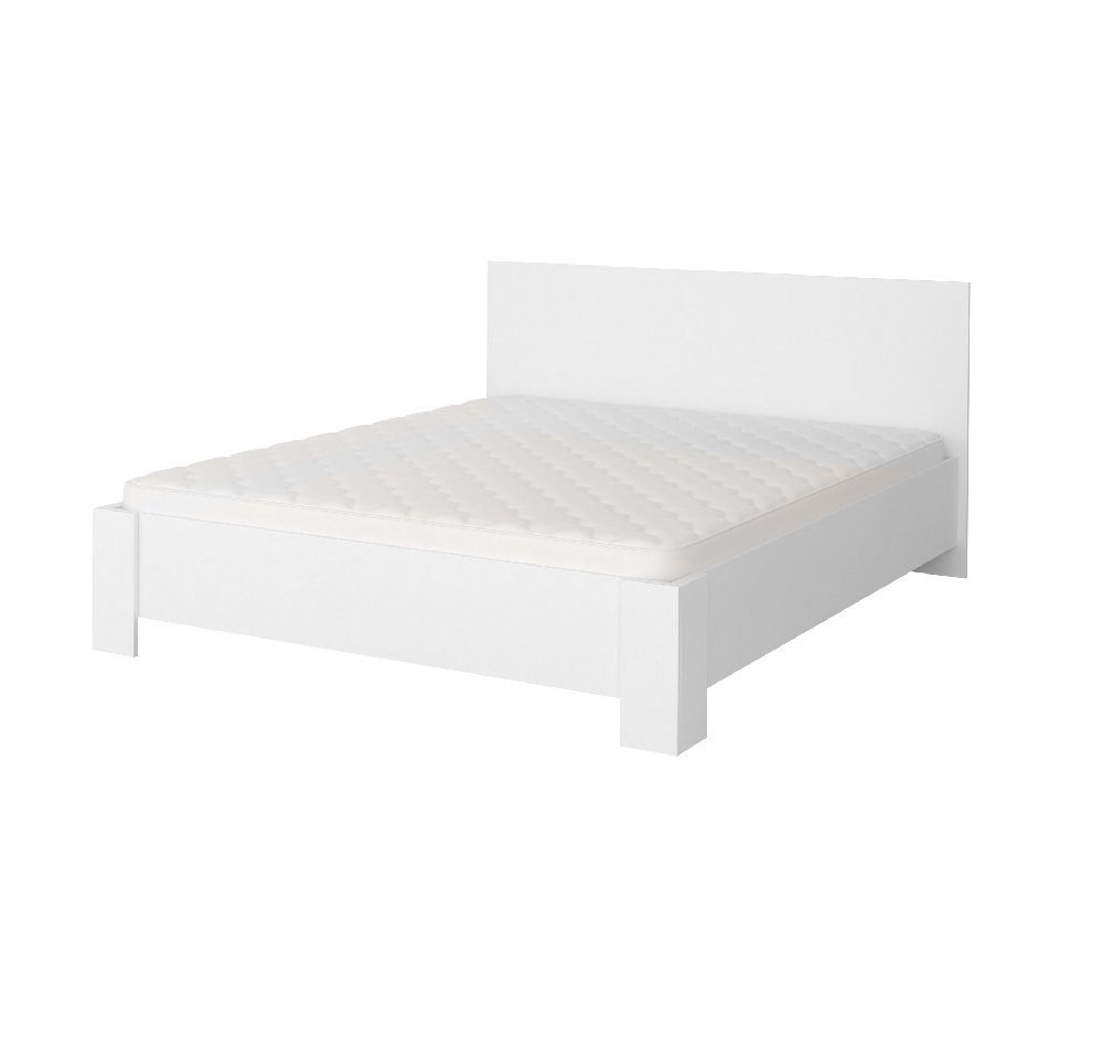 Complete bedroom set in white 5-piece bed png