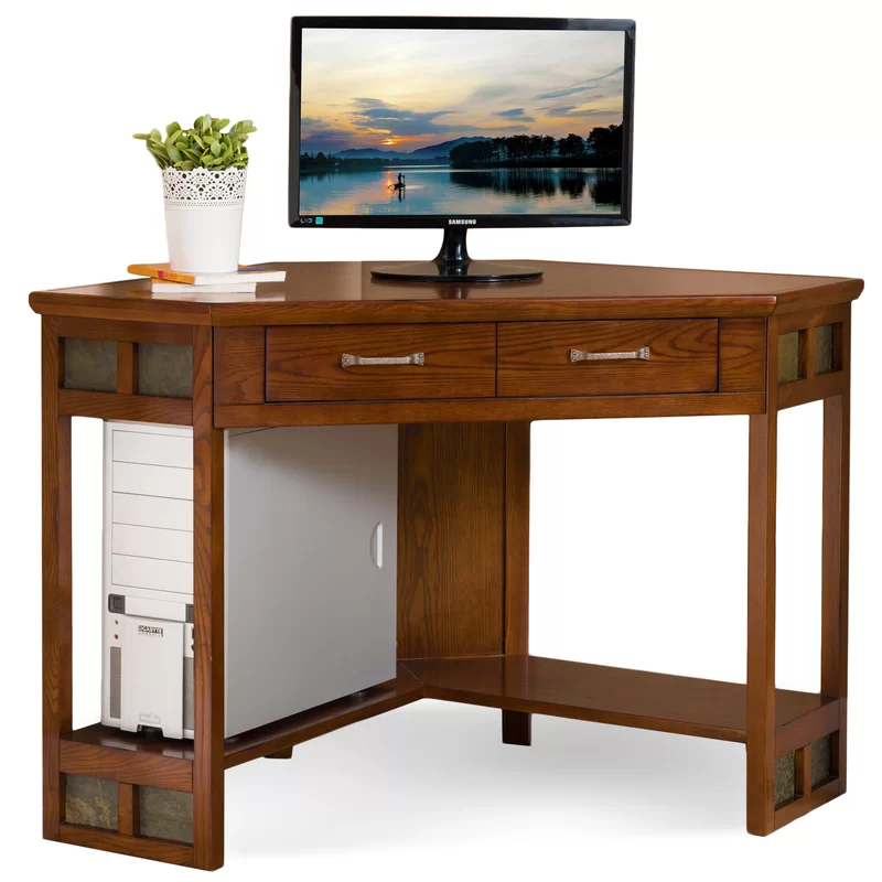 Corner Computer Desk with computer png