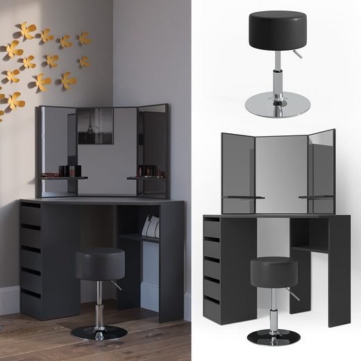 Dressing table ARIELLE black details