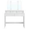 Dressing table, modern, white front view png