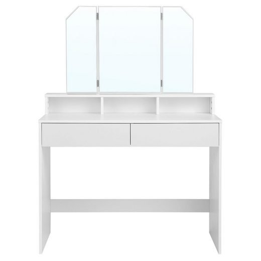 Dressing table, modern, white front view png