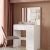 Dressing table, white closeup