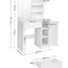 Dressing table, white dimensions
