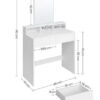Dressing table, white, modern dimensions
