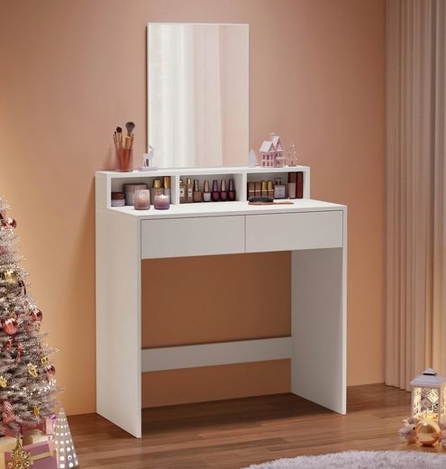 Dressing table, white, modern in room view
