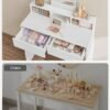 Dressing table, white, modern top view