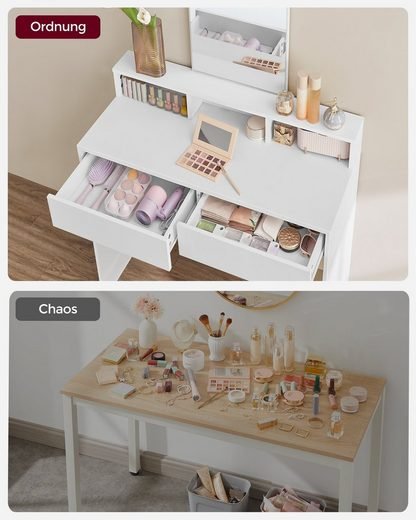 Dressing table, white, modern top view