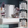Dressing table white oak lighting detail