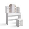 Dressing table white oak side angle view png