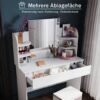 Dressing table white oak side top view