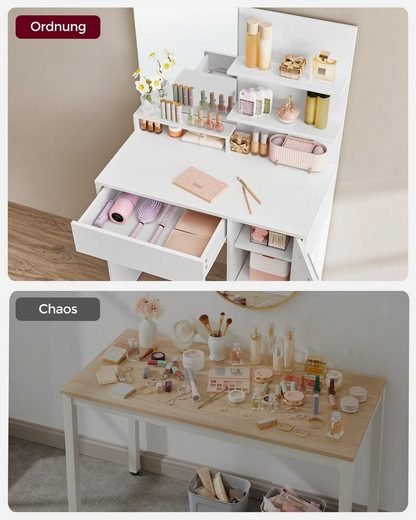 Dressing table, white topside view
