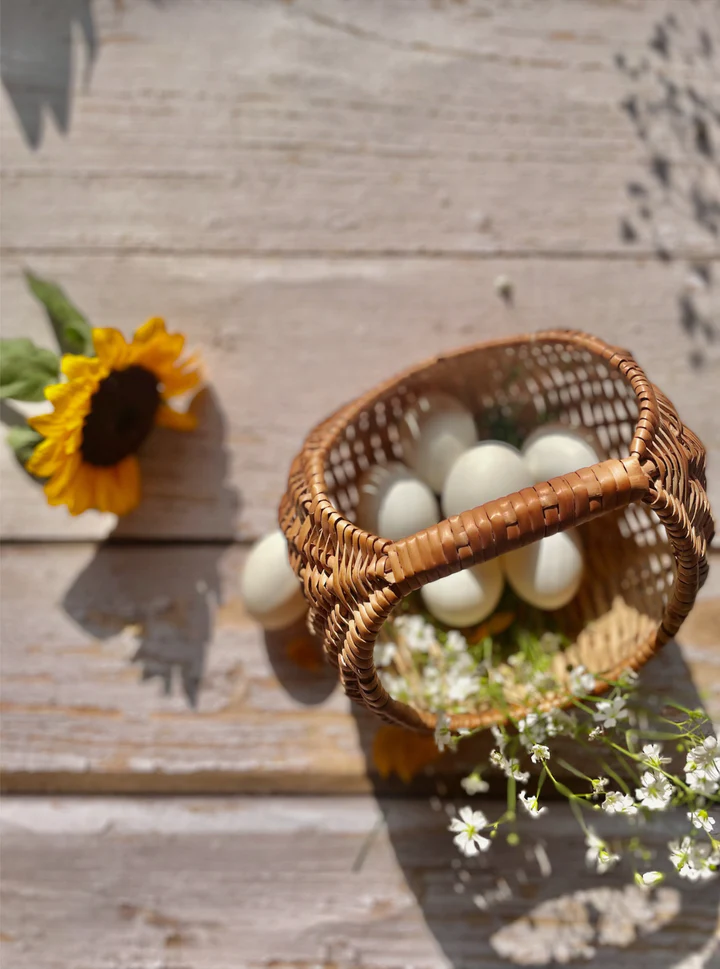 English willow multi utility Moon basket top view