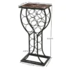 Floor Wine Bottle Rack in Black with dimentions